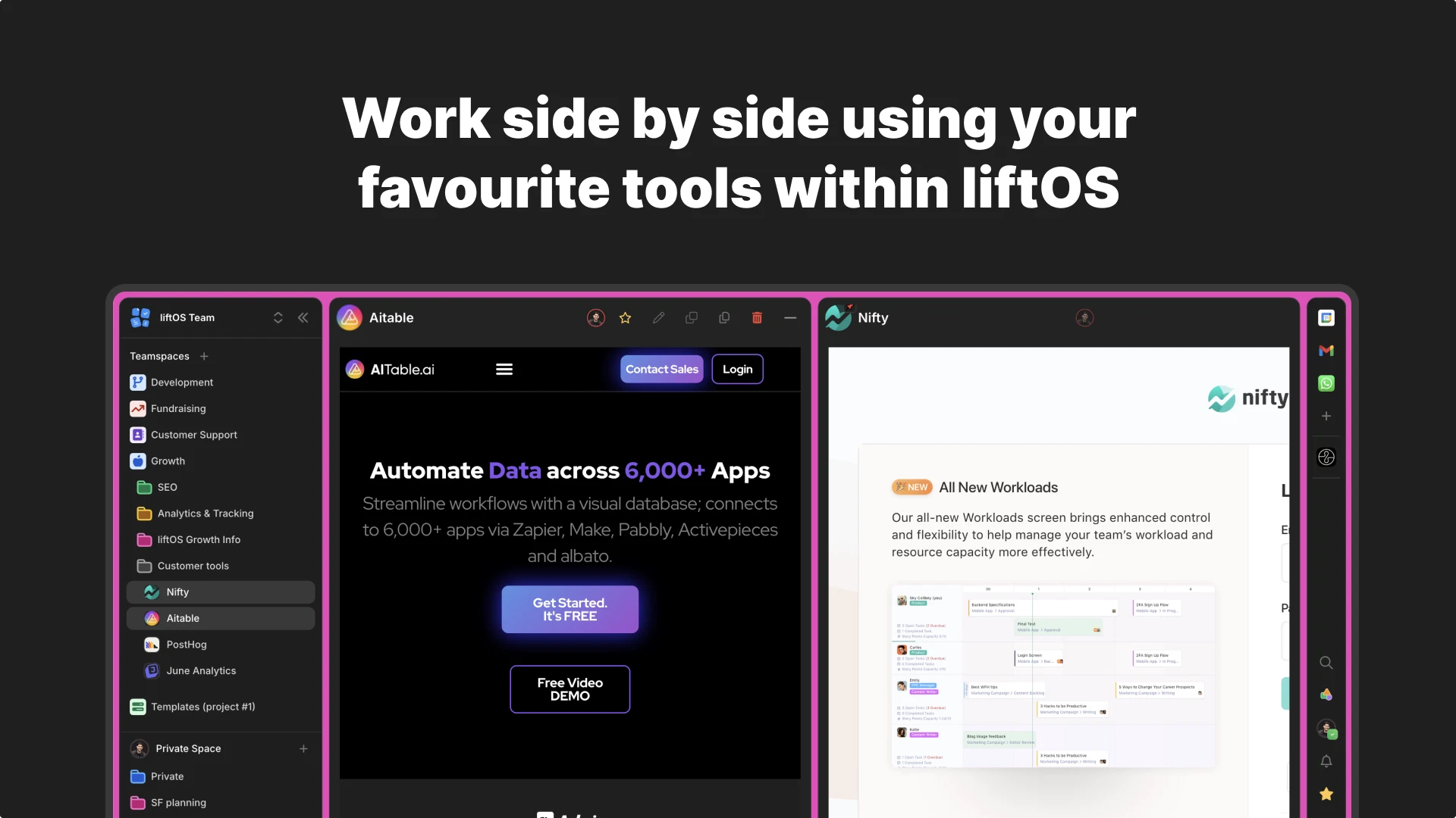 liftOS - Centralize Your Tools and Boost Productivity 4 Organize your SaaS tools
