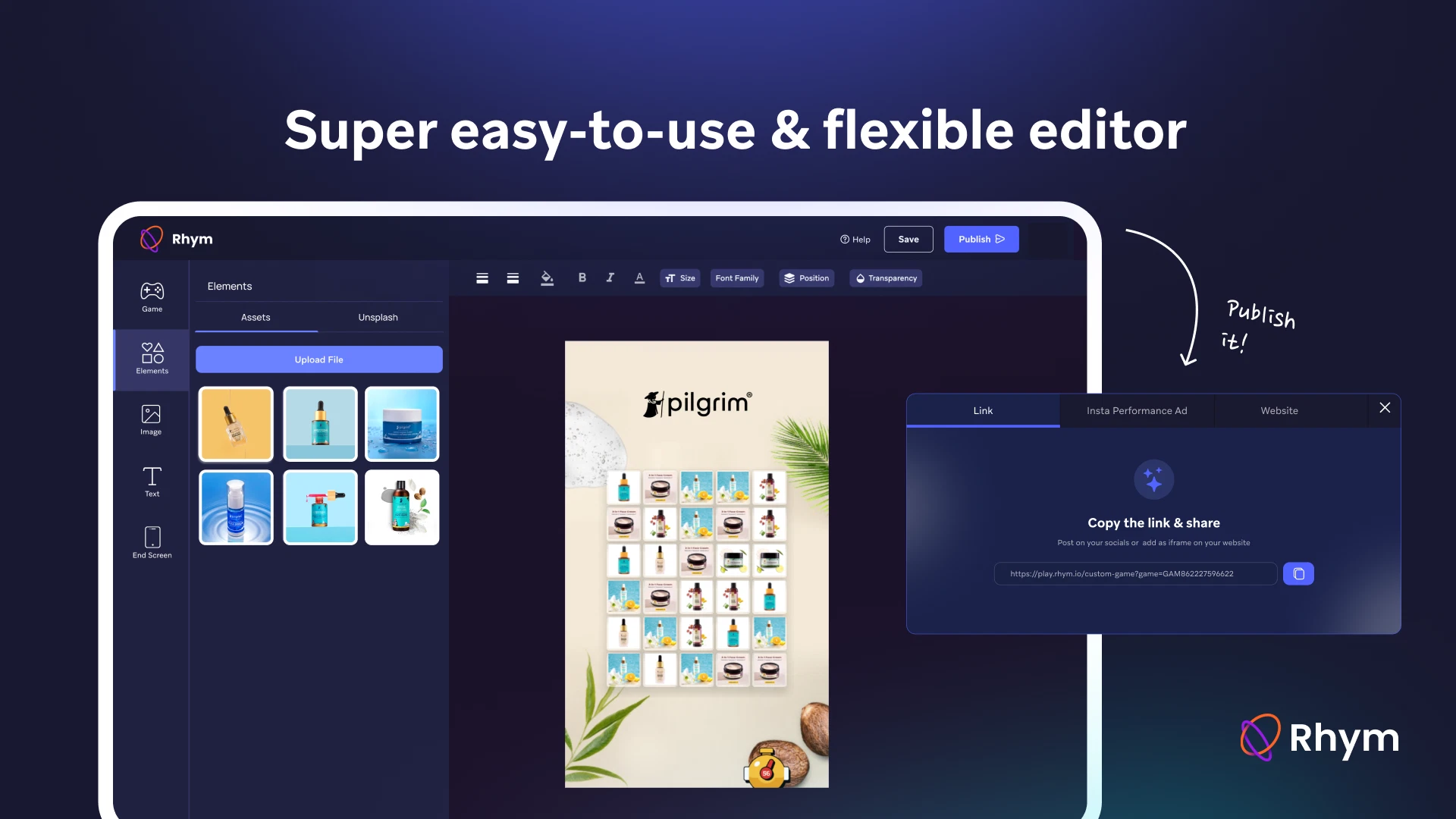 Rhym: Boost Engagement & Leads with Gamified Content 3 Editor
