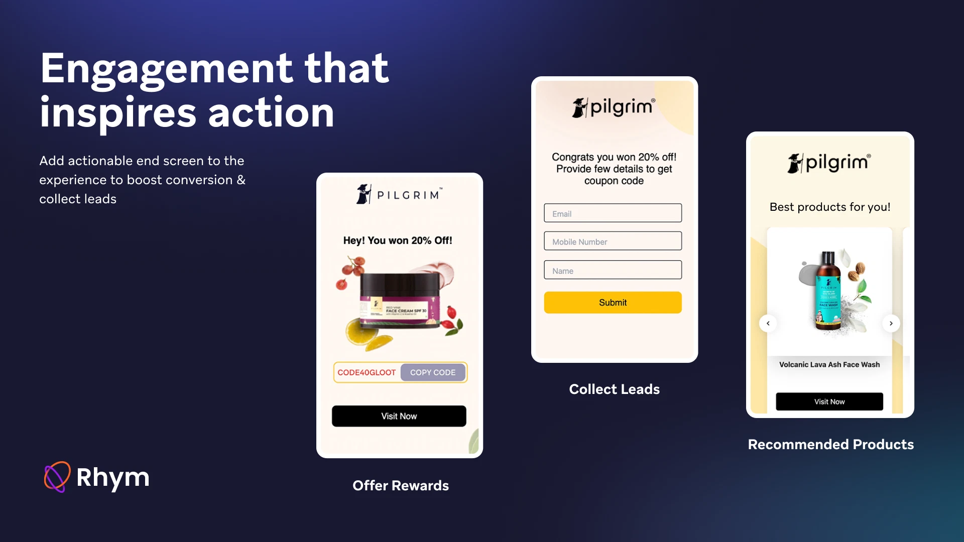 Rhym: Boost Engagement & Leads with Gamified Content 4 End Screen