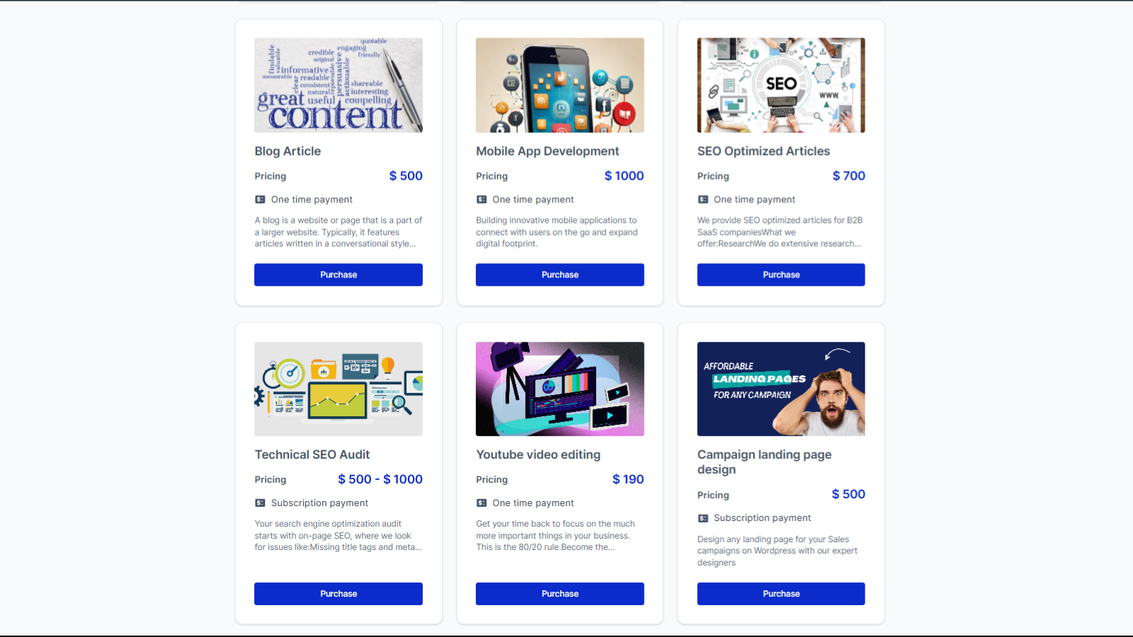 Agency Handy - All-in-one agency management 5 Service Catalog
